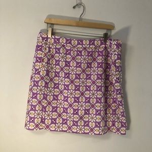 Ep pro golf skort purple white built in skirt 12